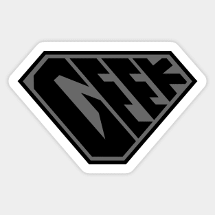 Geek SuperEmpowered (Black on Black) Sticker